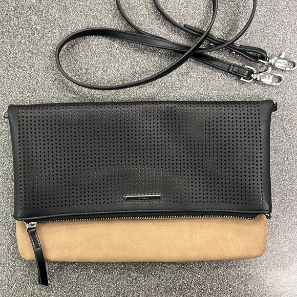 Stella and Dot cross body/ clutch bag in black/tan - Picture 9 of 9